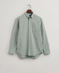 Chemise regular fit en coton Oxford l&eacute;ger &agrave; rayures