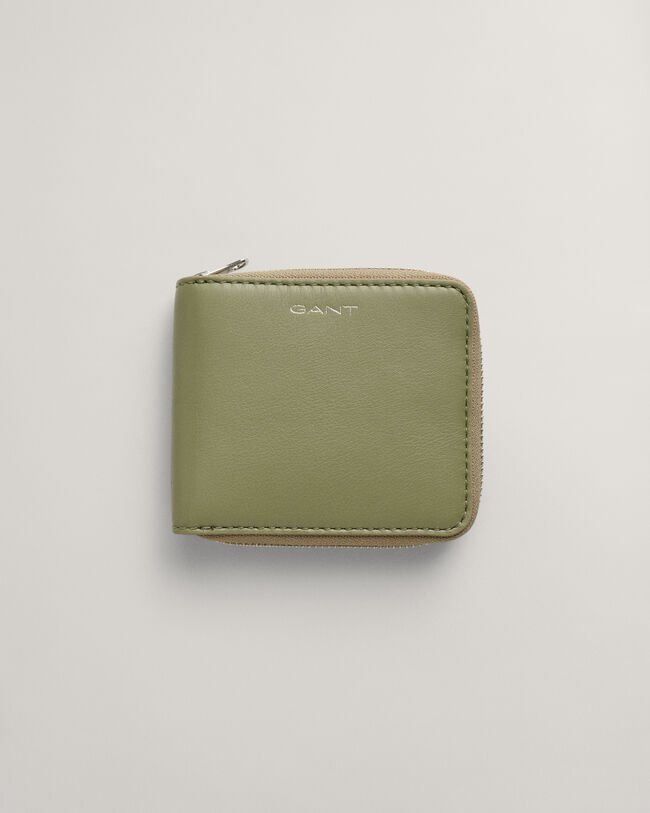 Portefeuille en cuir avec fermeture à zip