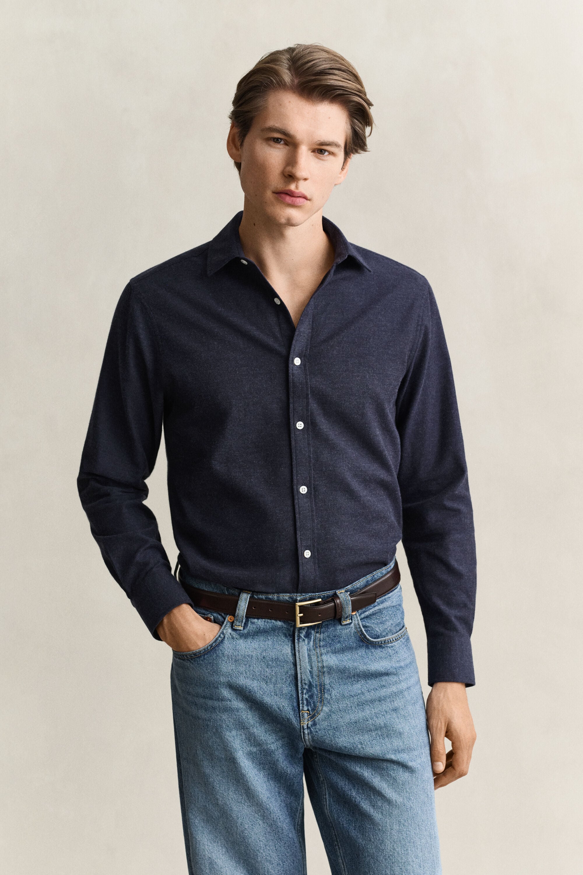 Chemise en flanelle chinée