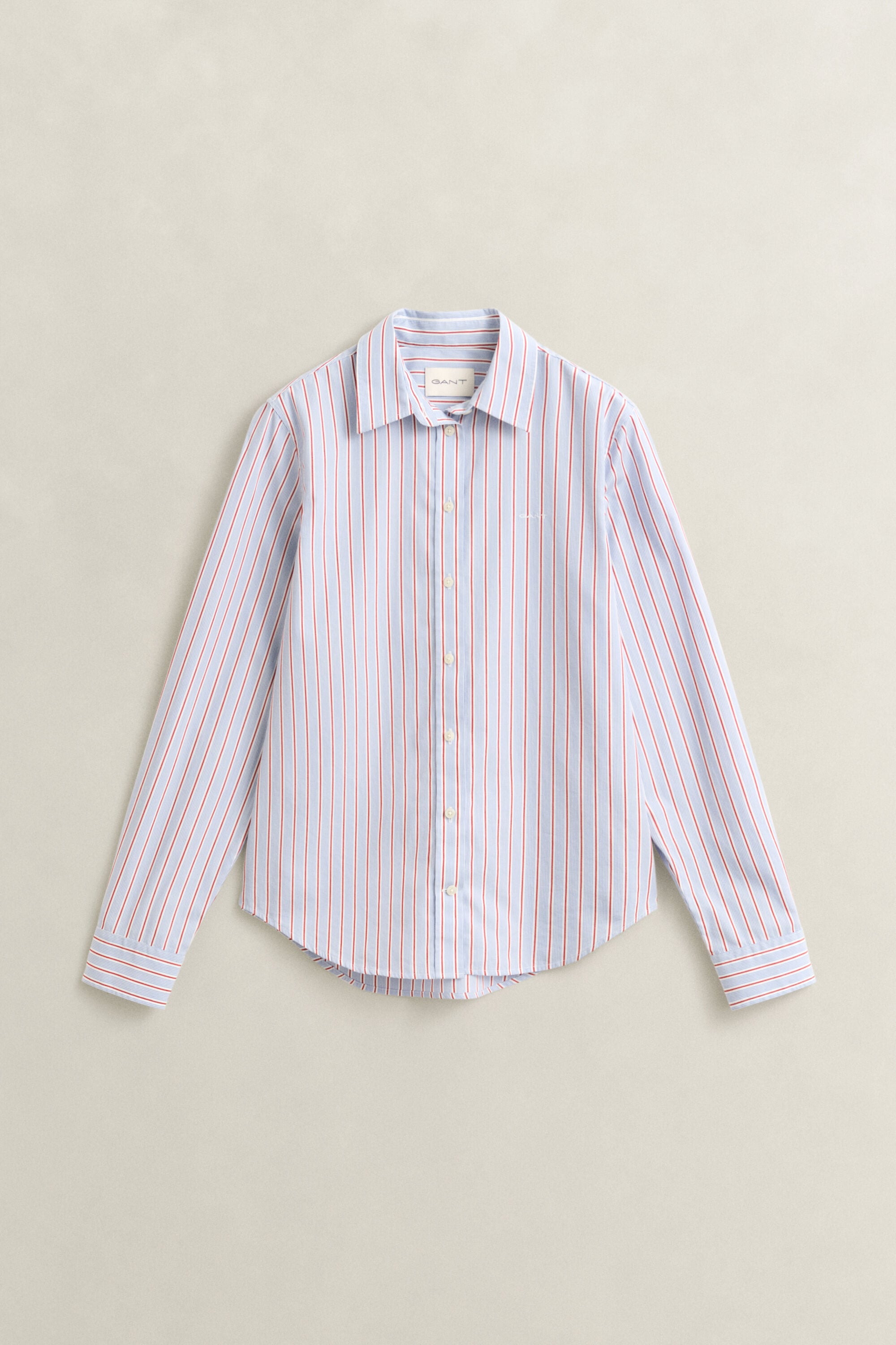 Chemise classique coupe regular en popeline à rayures