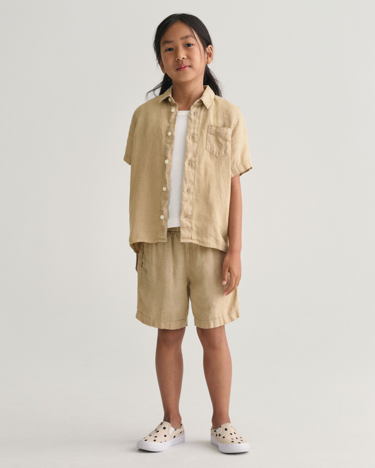 Chemise &agrave; manches courtes en lin Kids