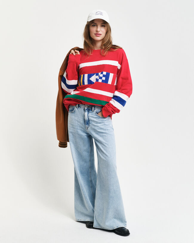 Sweat-shirt ras du cou &agrave; empi&egrave;cements