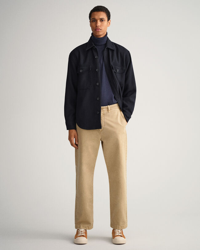 Pull col roul&eacute; en coton et cachemire