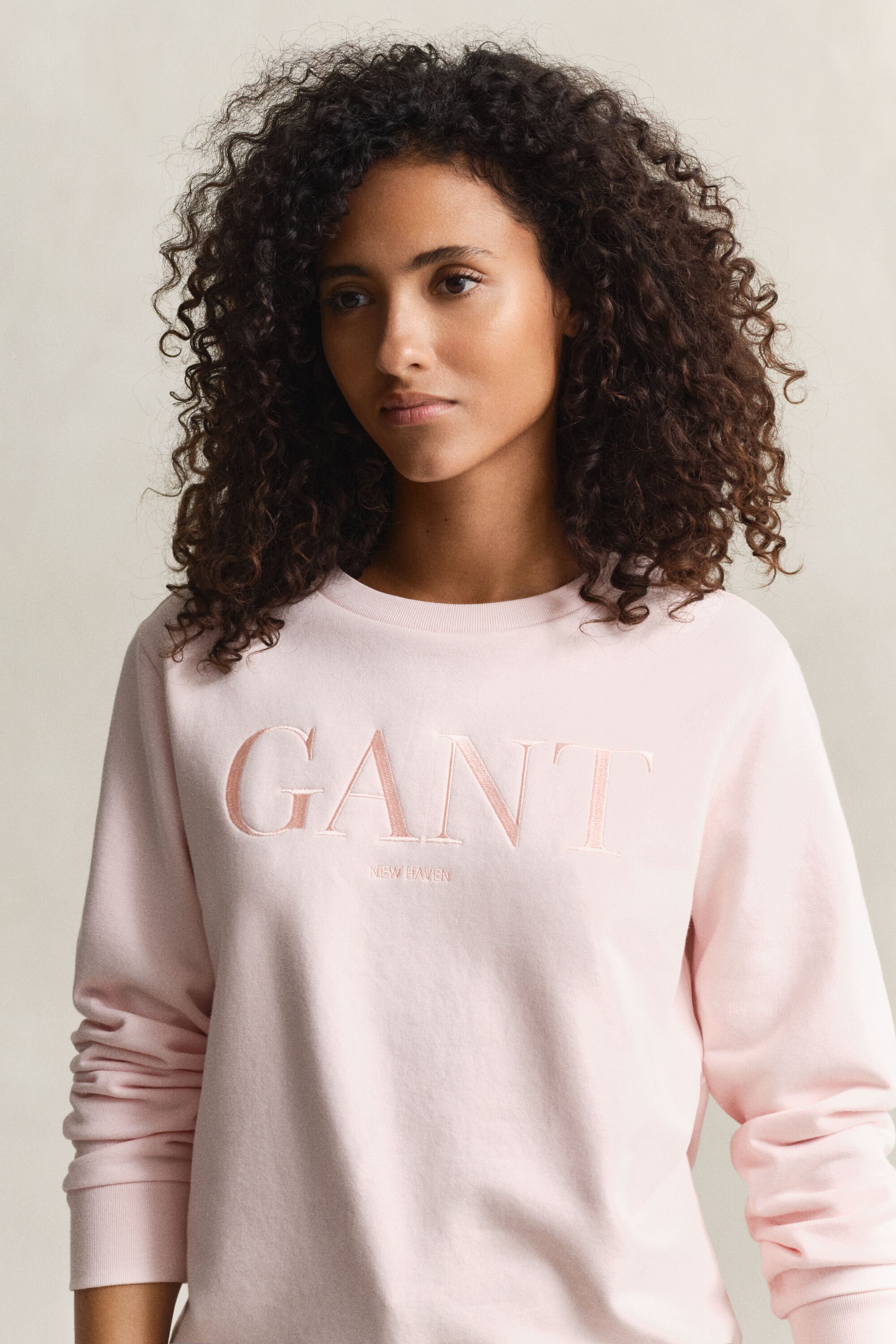 Sweat-shirt col rond ton sur ton Graphic