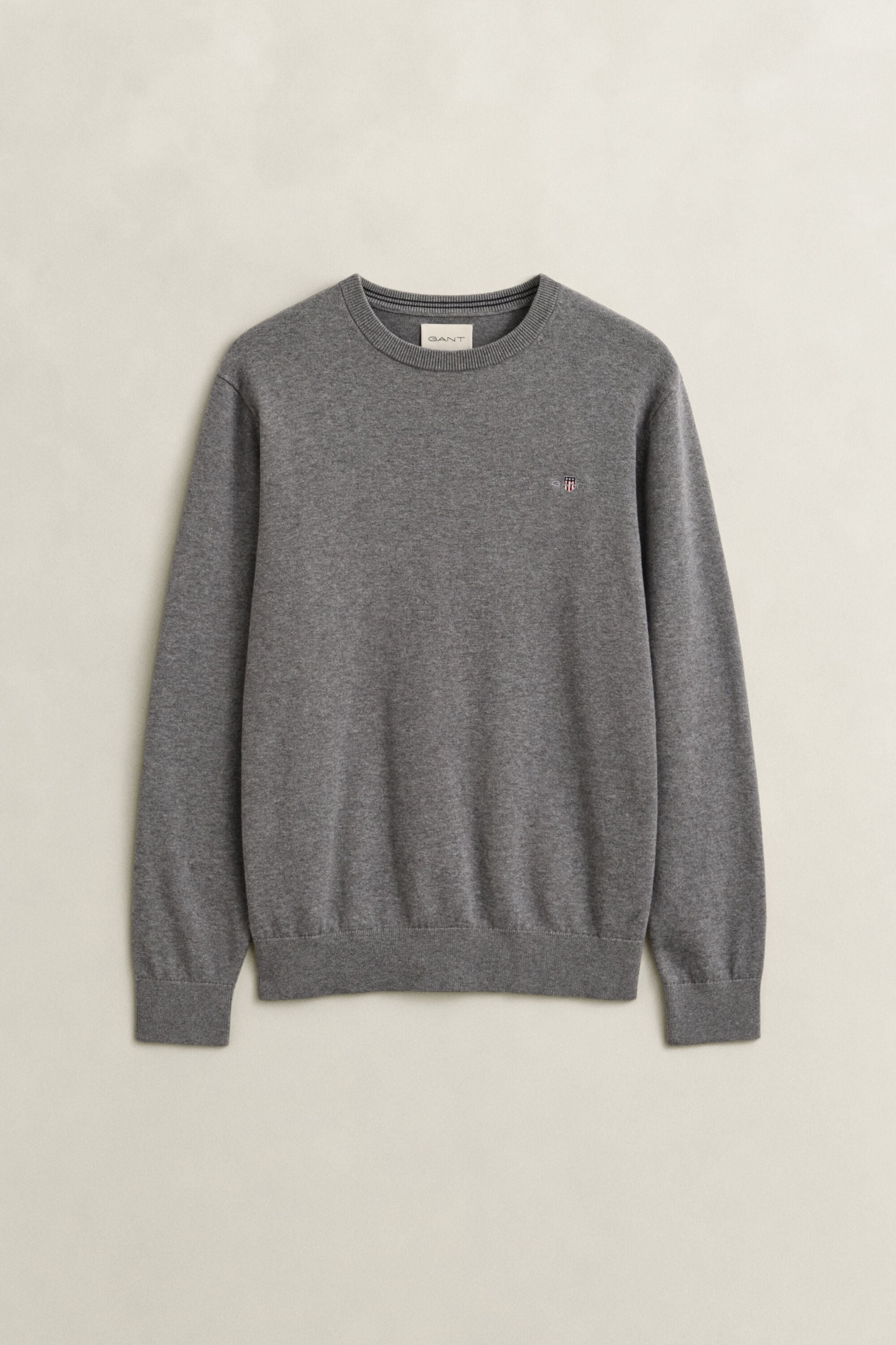 Pull col rond en coton classique