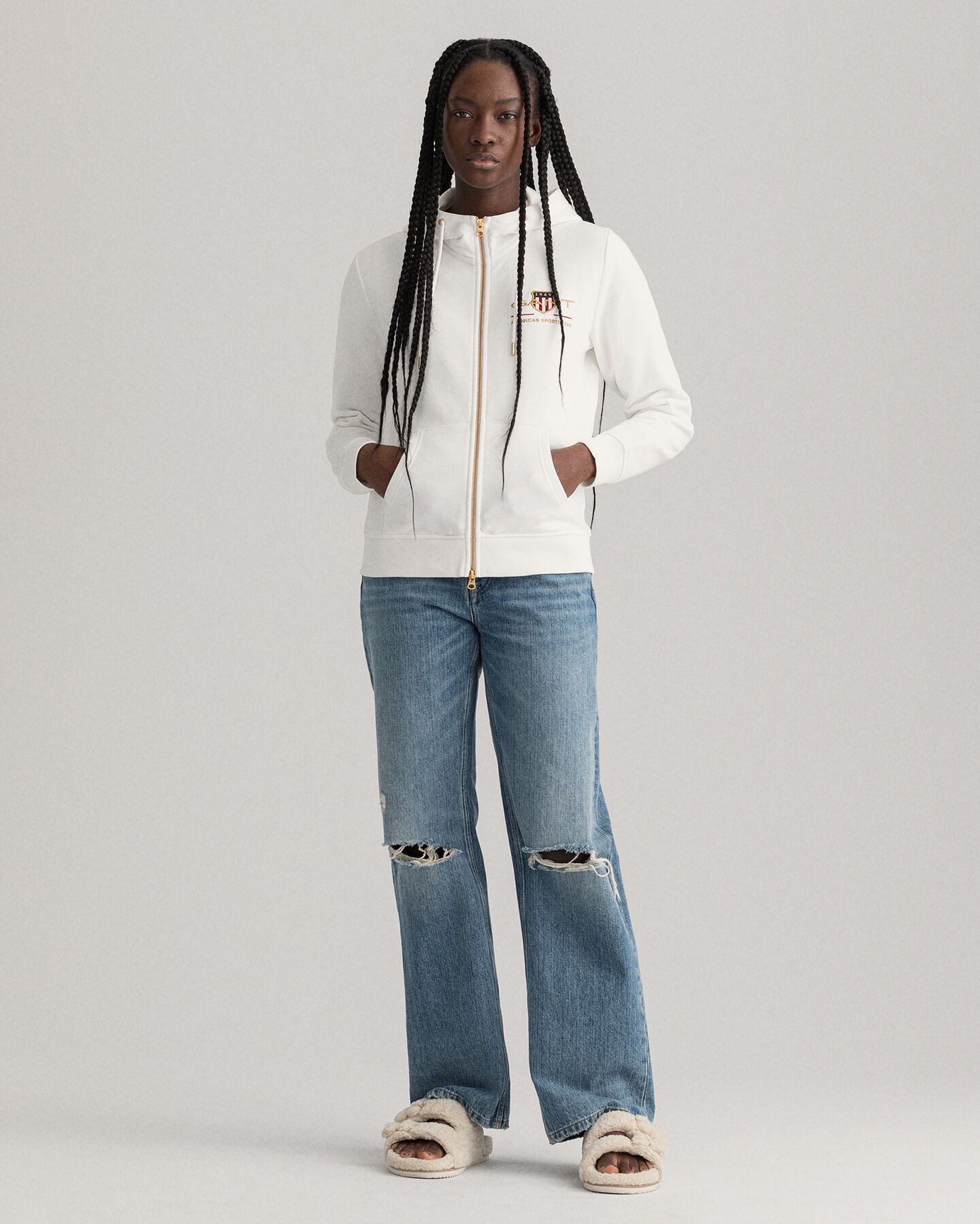 Sweat &agrave; capuche zipp&eacute; Archive Shield