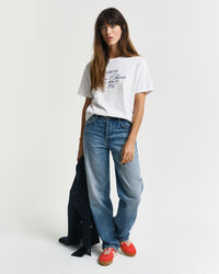 T-shirt col rond avec motif nautique