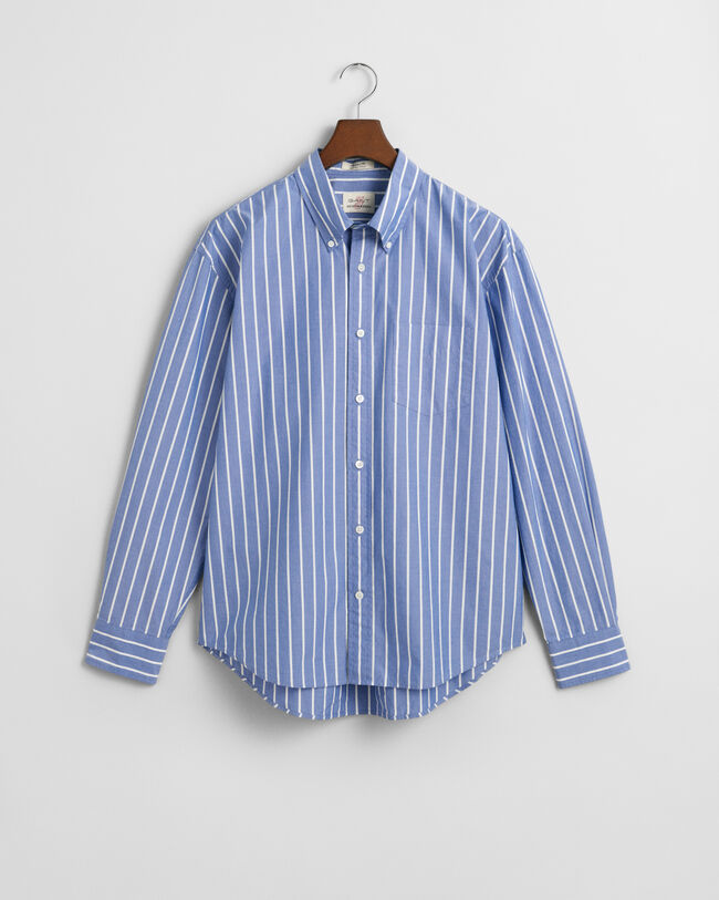Chemise relaxed fit &agrave; rayures Heritage Poplin