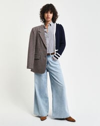 Cardigan col V avec finitions contrastantes