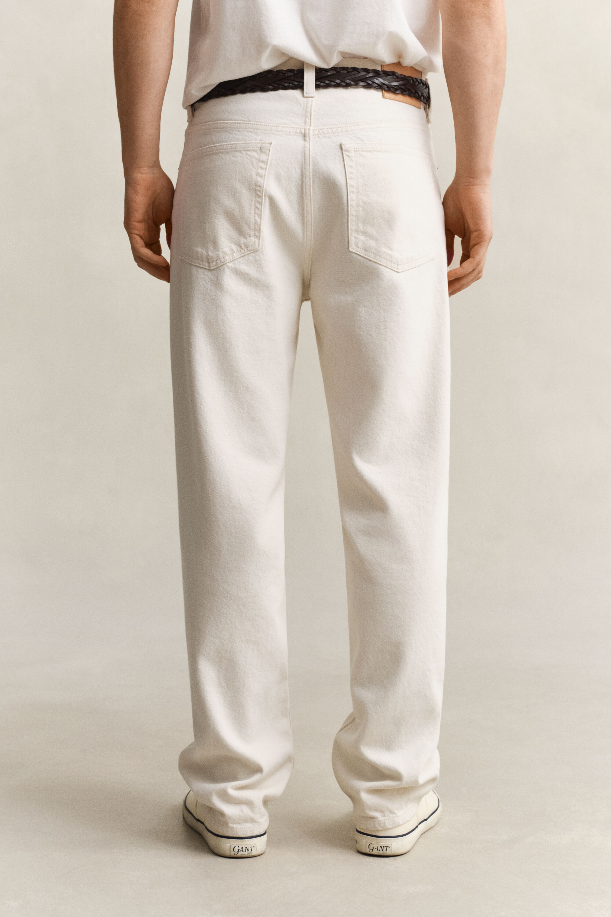 Jean coupe droite écru