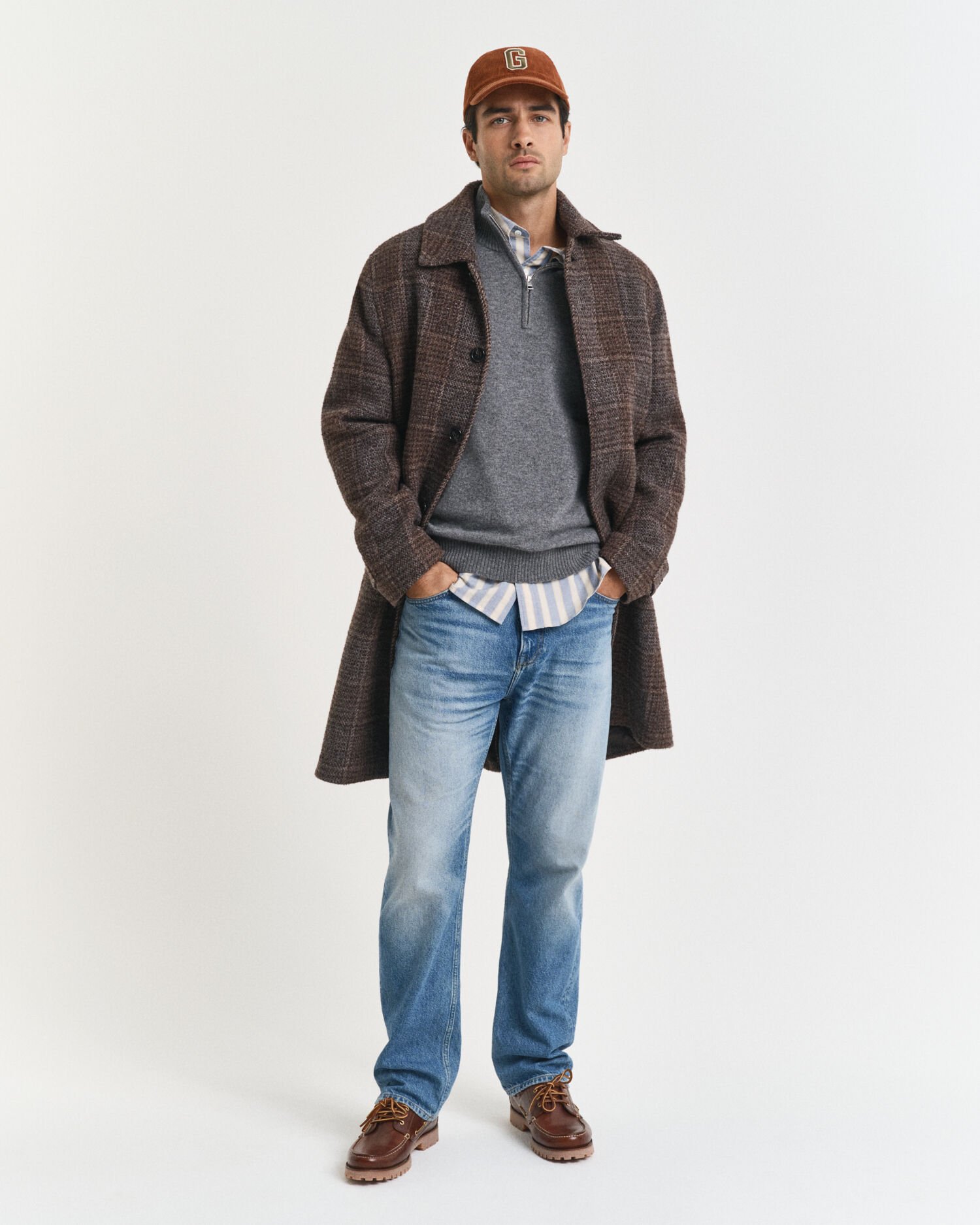 Pull à demi-zip en cachemire