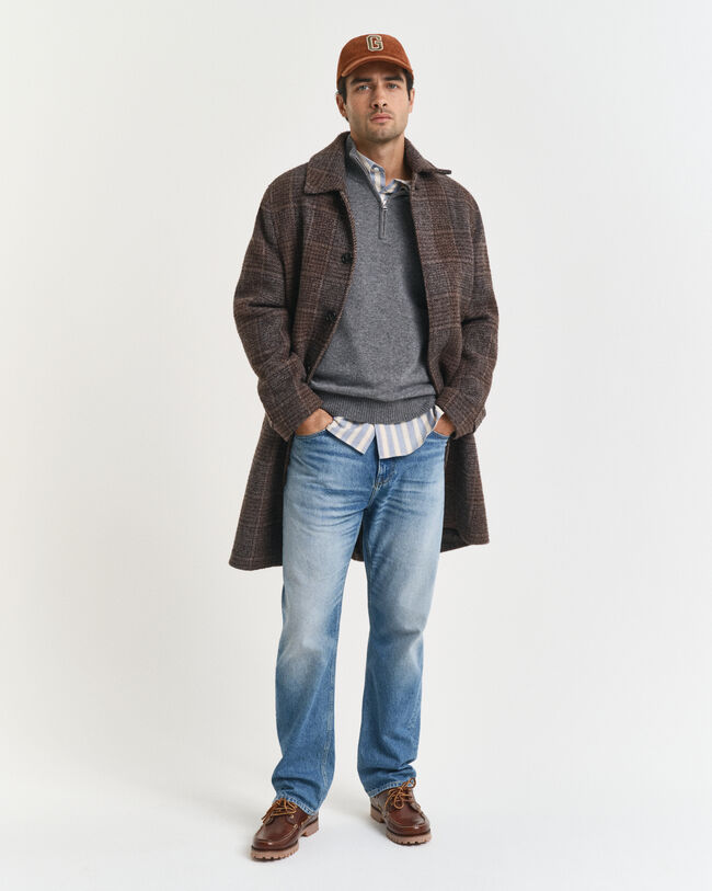 Pull à demi-zip en cachemire