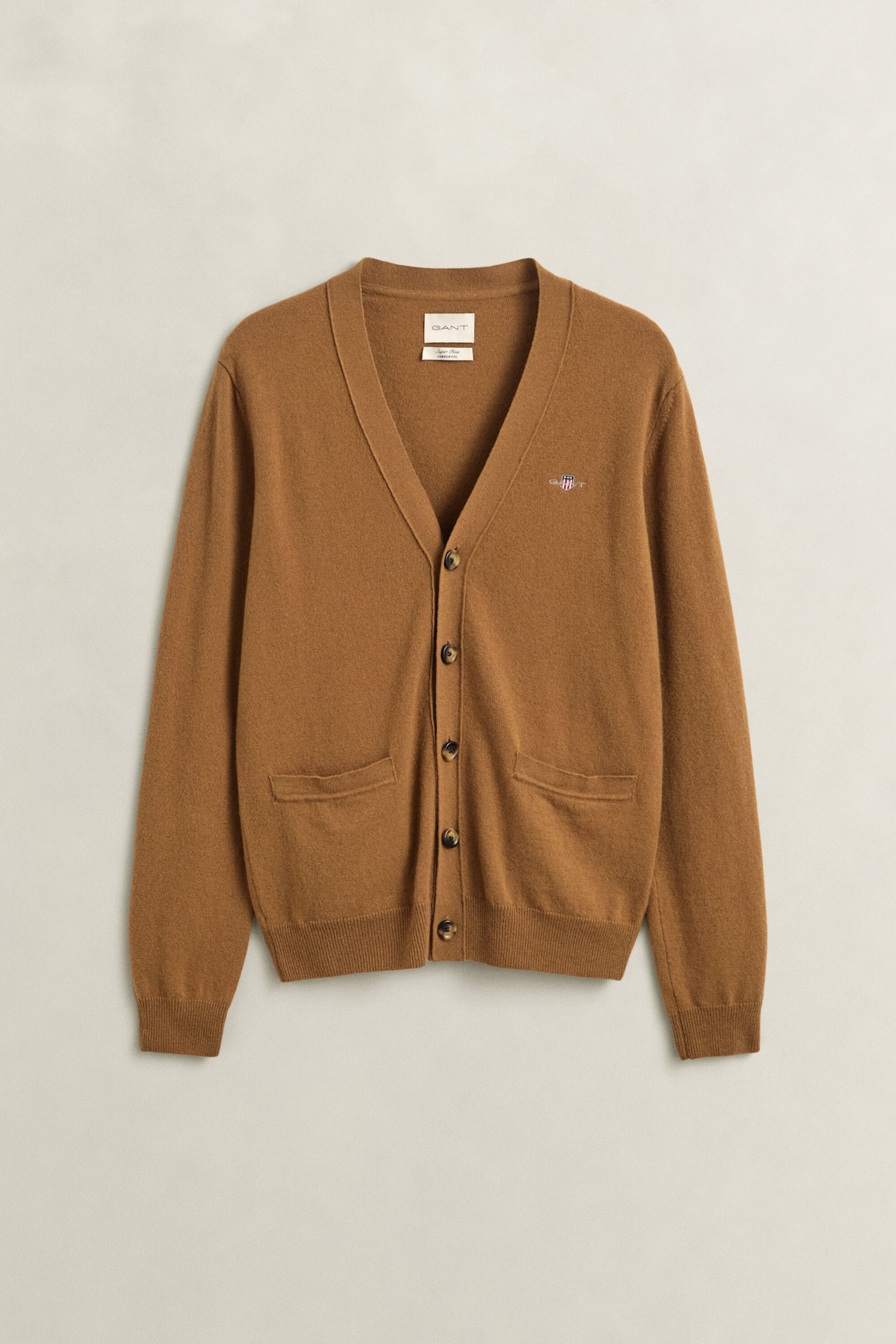 Cardigan col V en laine d’agneau