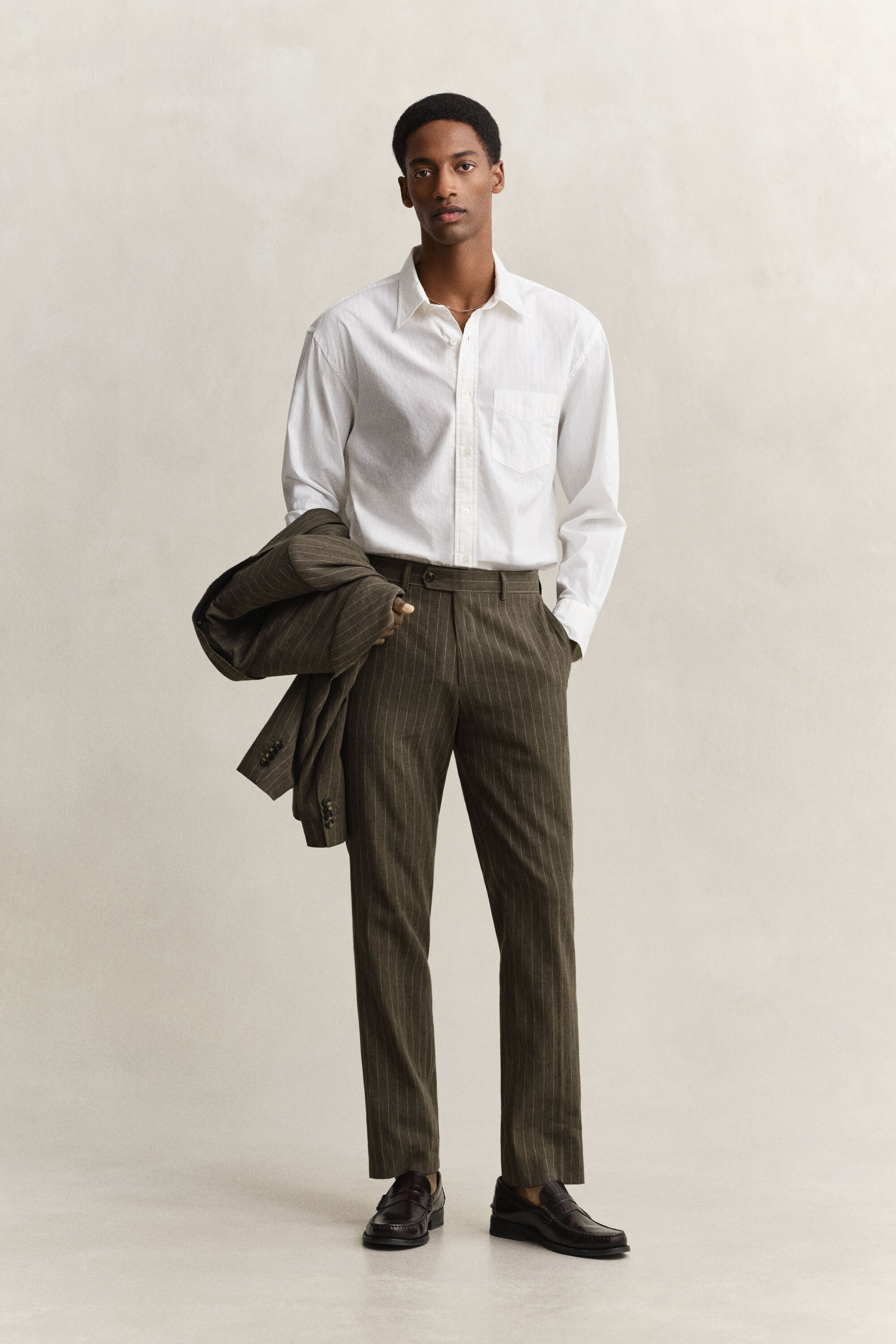 Pantalon de costume à rayures tennis