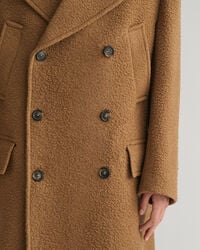 Manteau à boutonnage croisé en laine