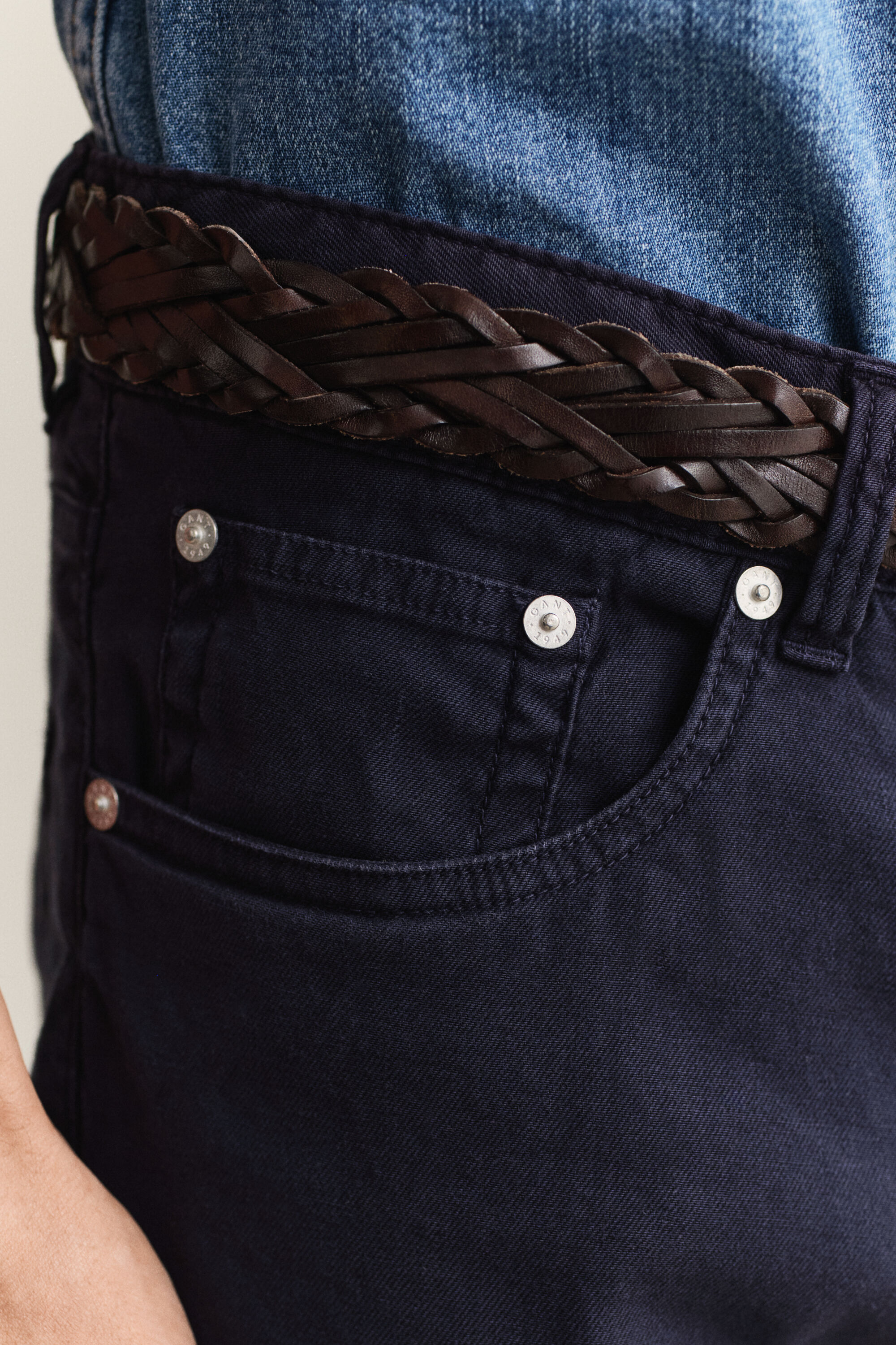 Jean en lin mélangé