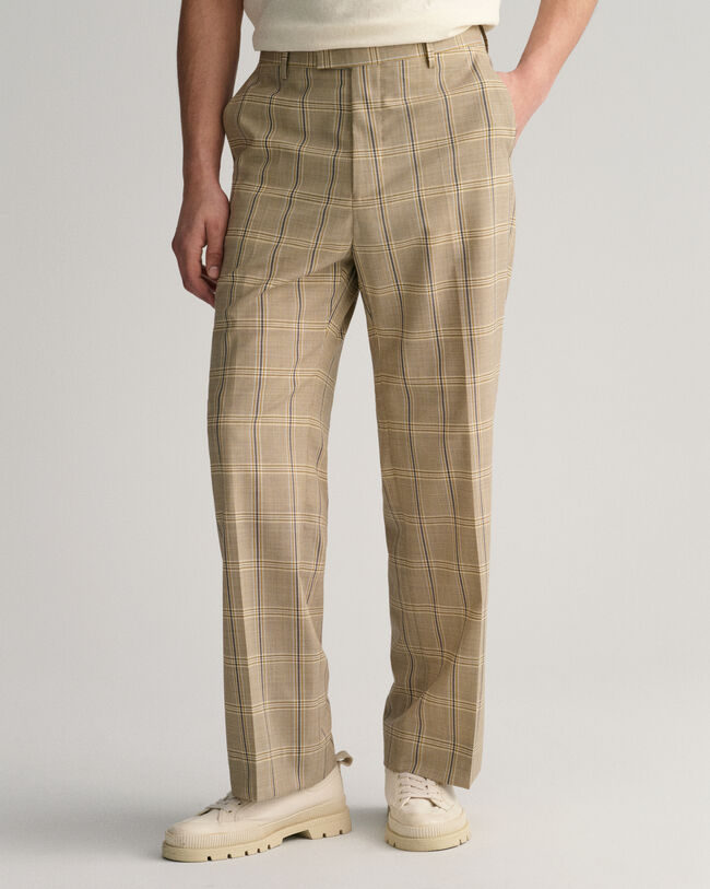 Pantalon élégant à carreaux