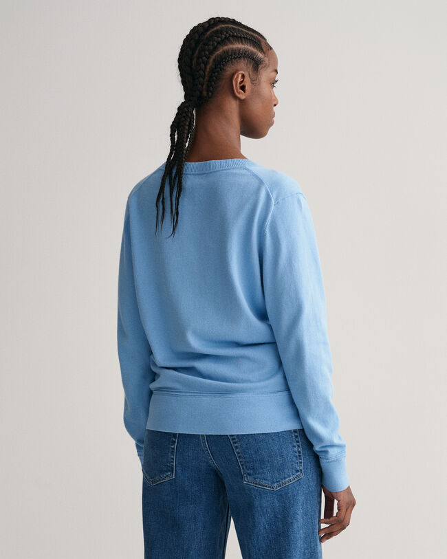 Pull col V en coton léger