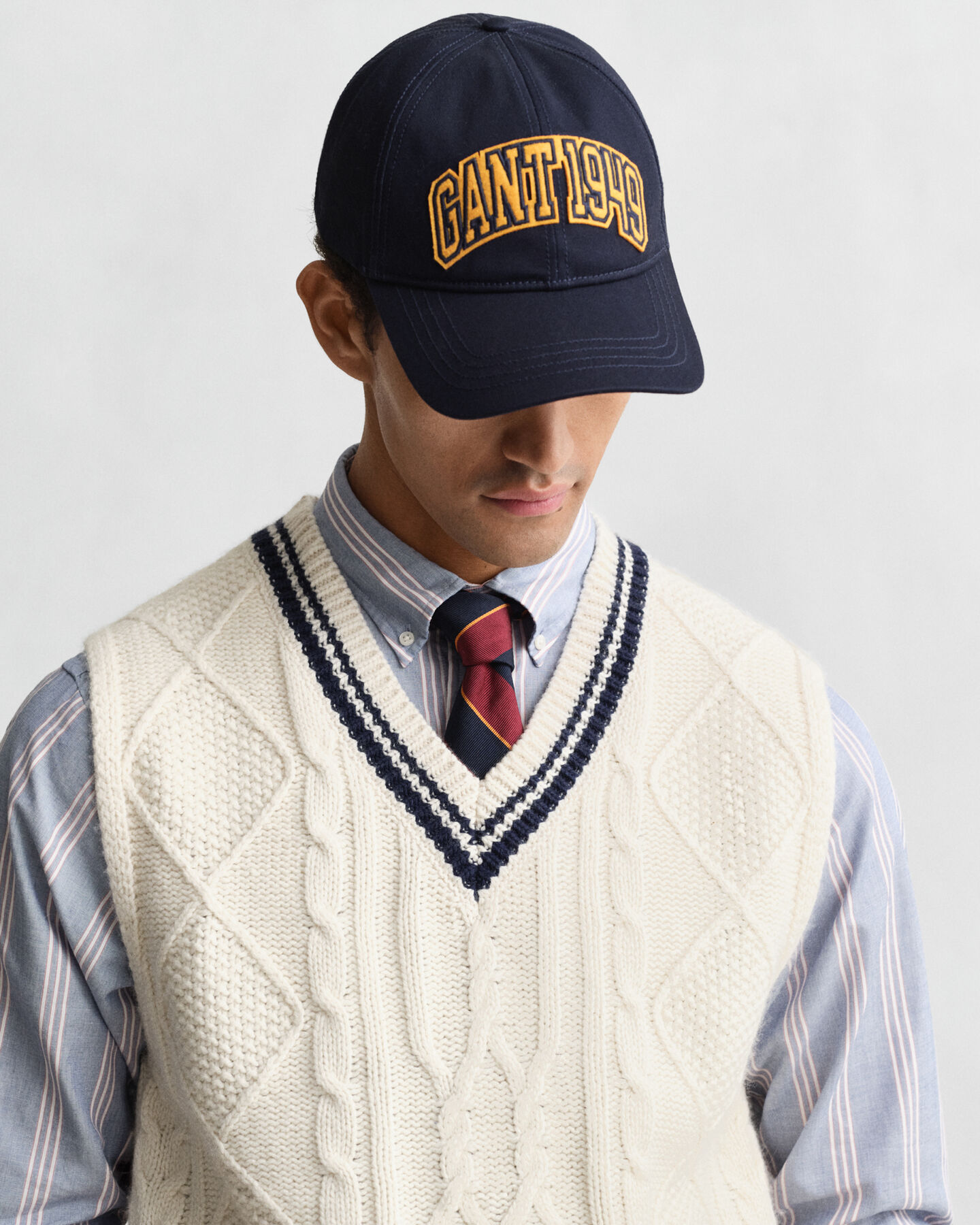 Pull sans manches en maille torsadée