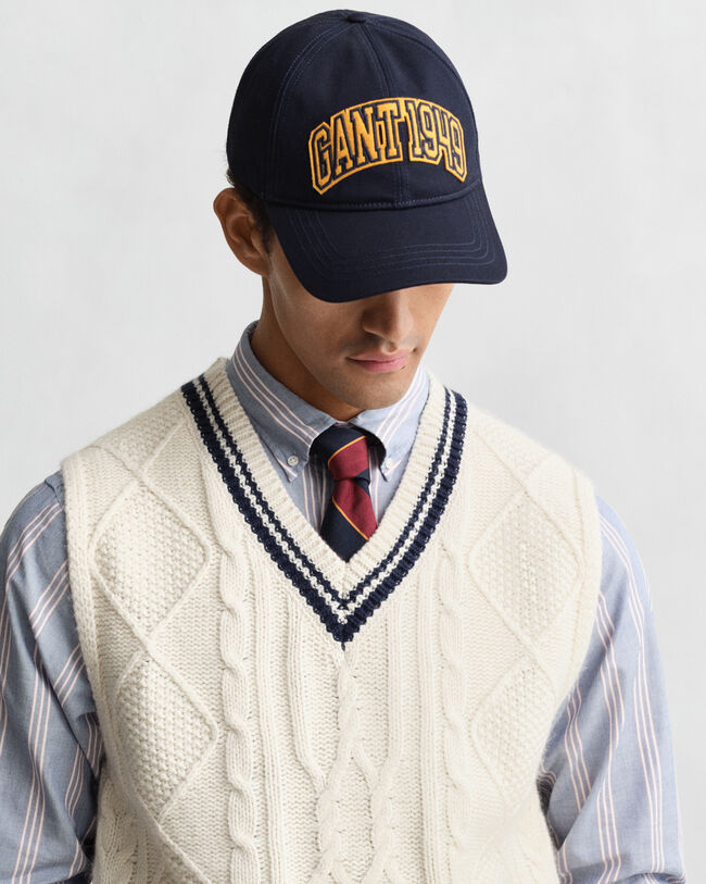 Pull sans manches en maille torsadée