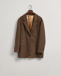 Veste blazer ultra ample à carreaux