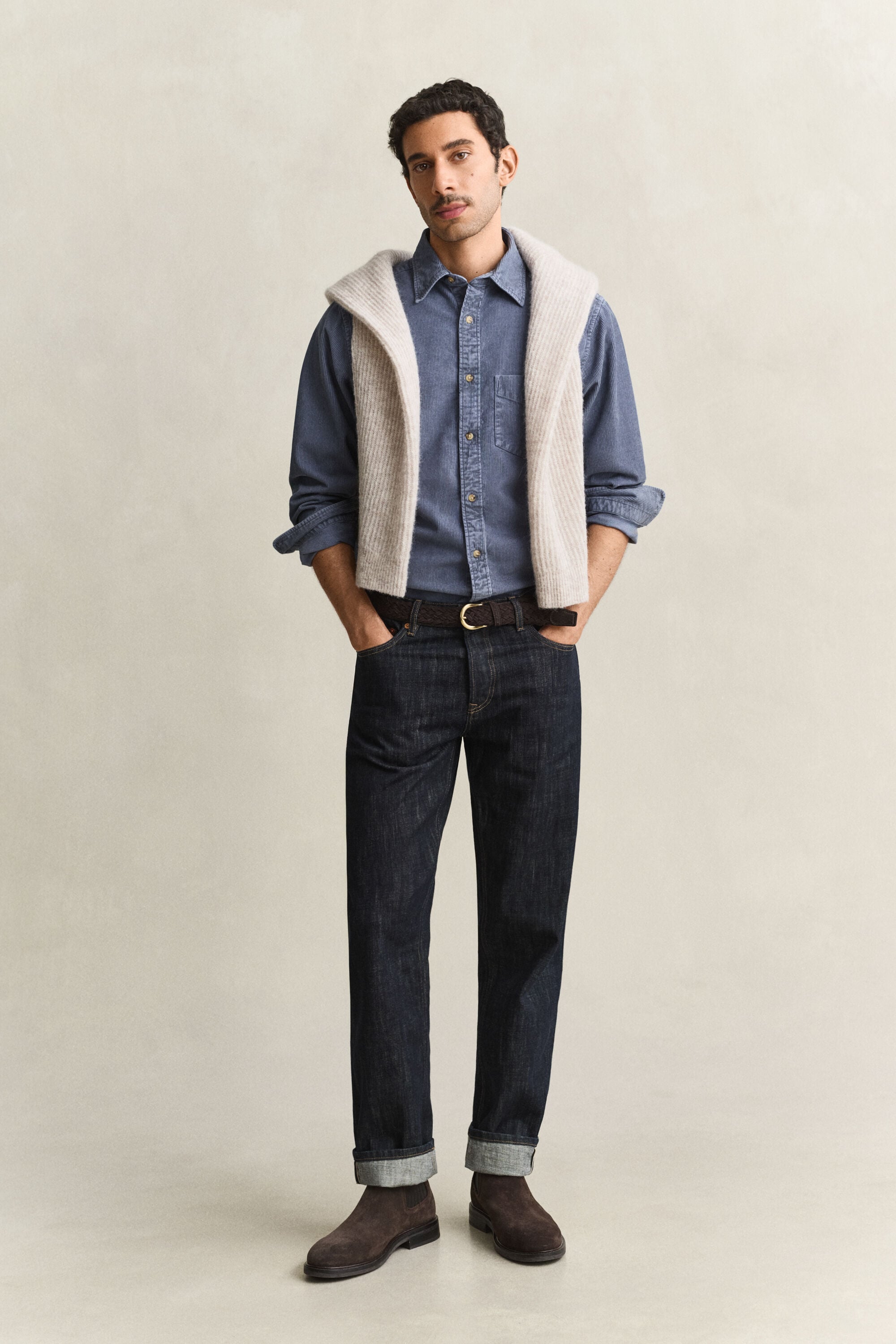 Chemise en velours côtelé