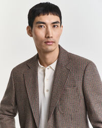 Veste blazer coupe slim à motif pied-de-poule