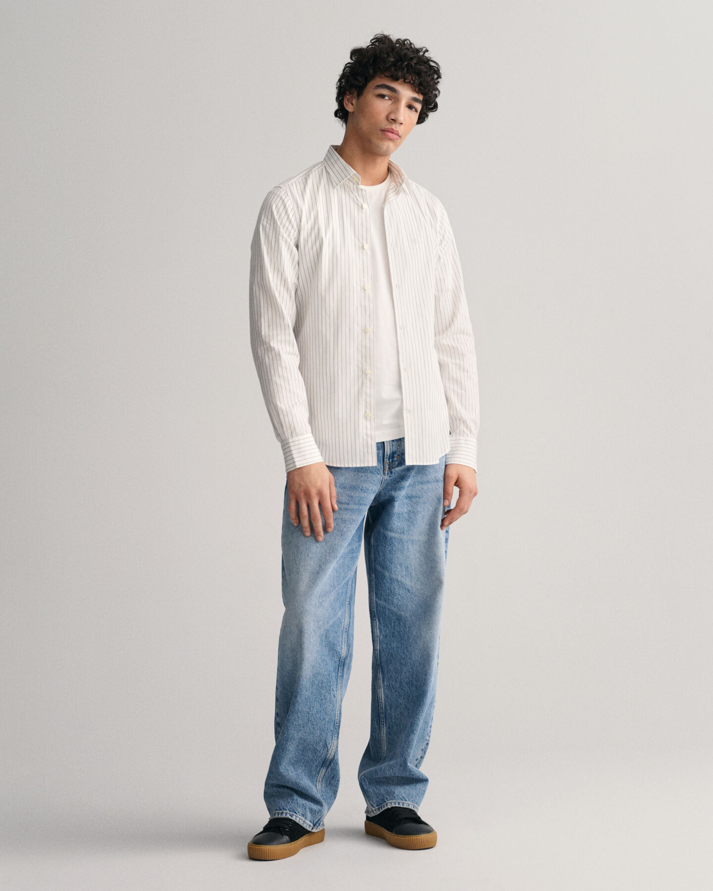 Chemise habillée slim fit à rayures tennis