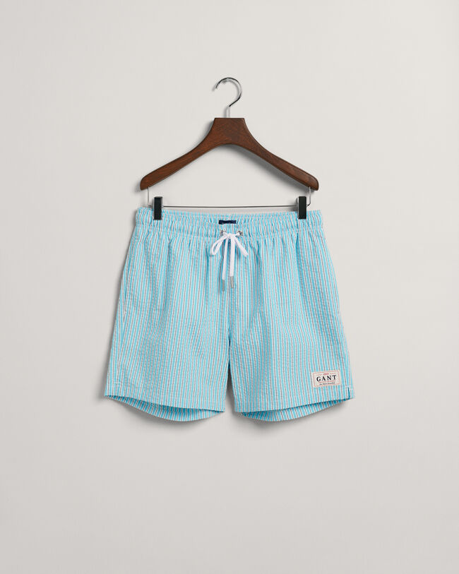 Short de bain classic fit en seersucker