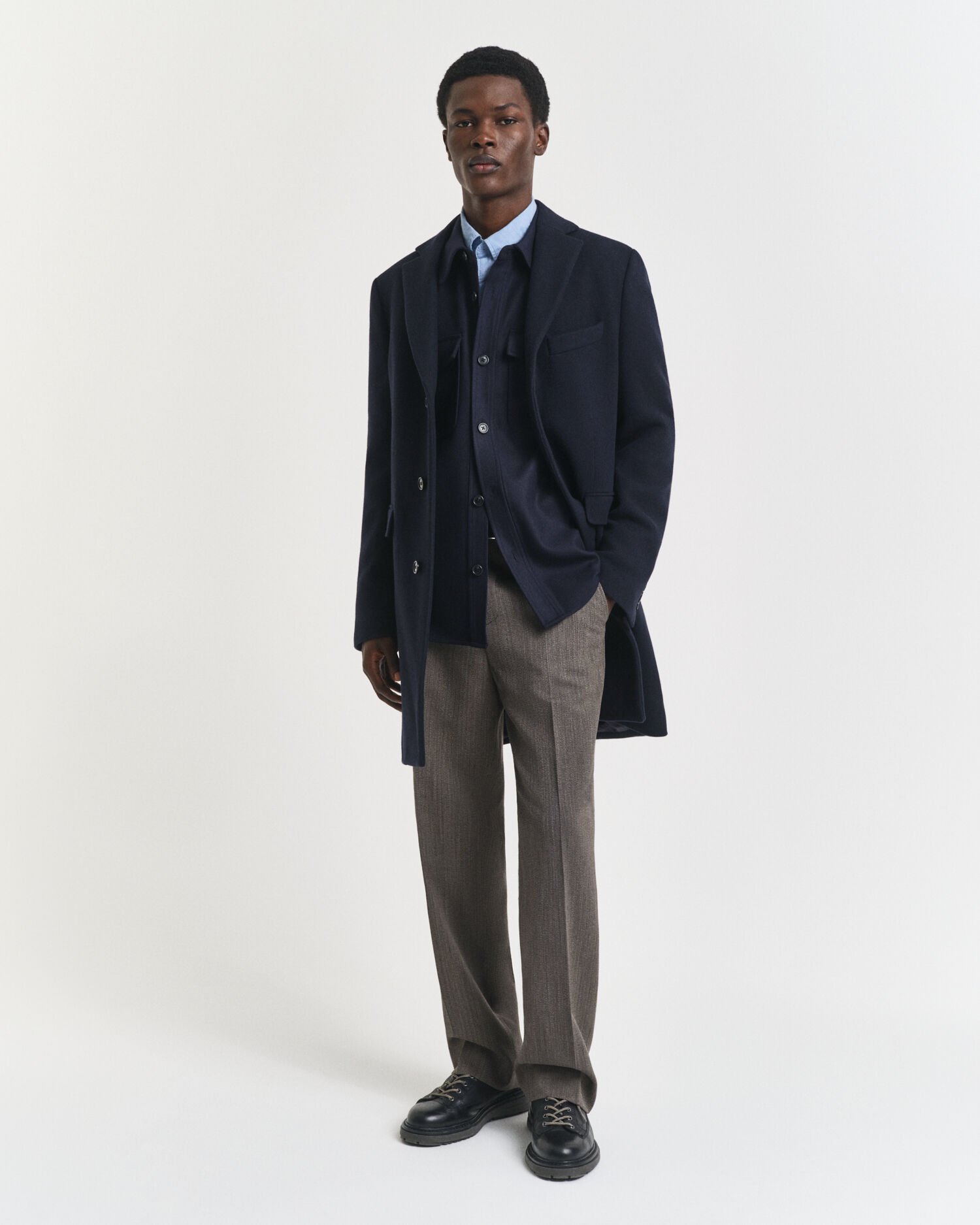 Pantalon de costume à chevrons