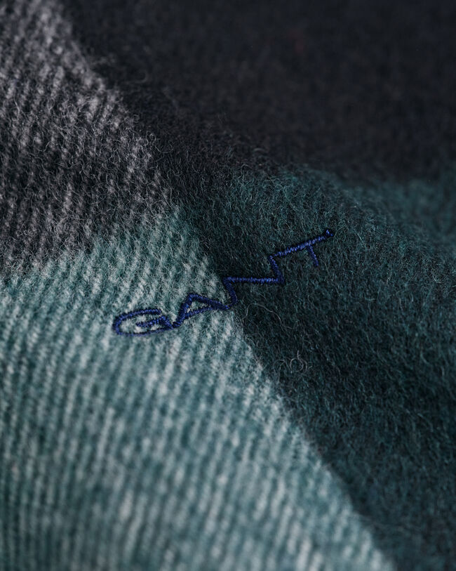 Foulard en laine mérinos à carreaux