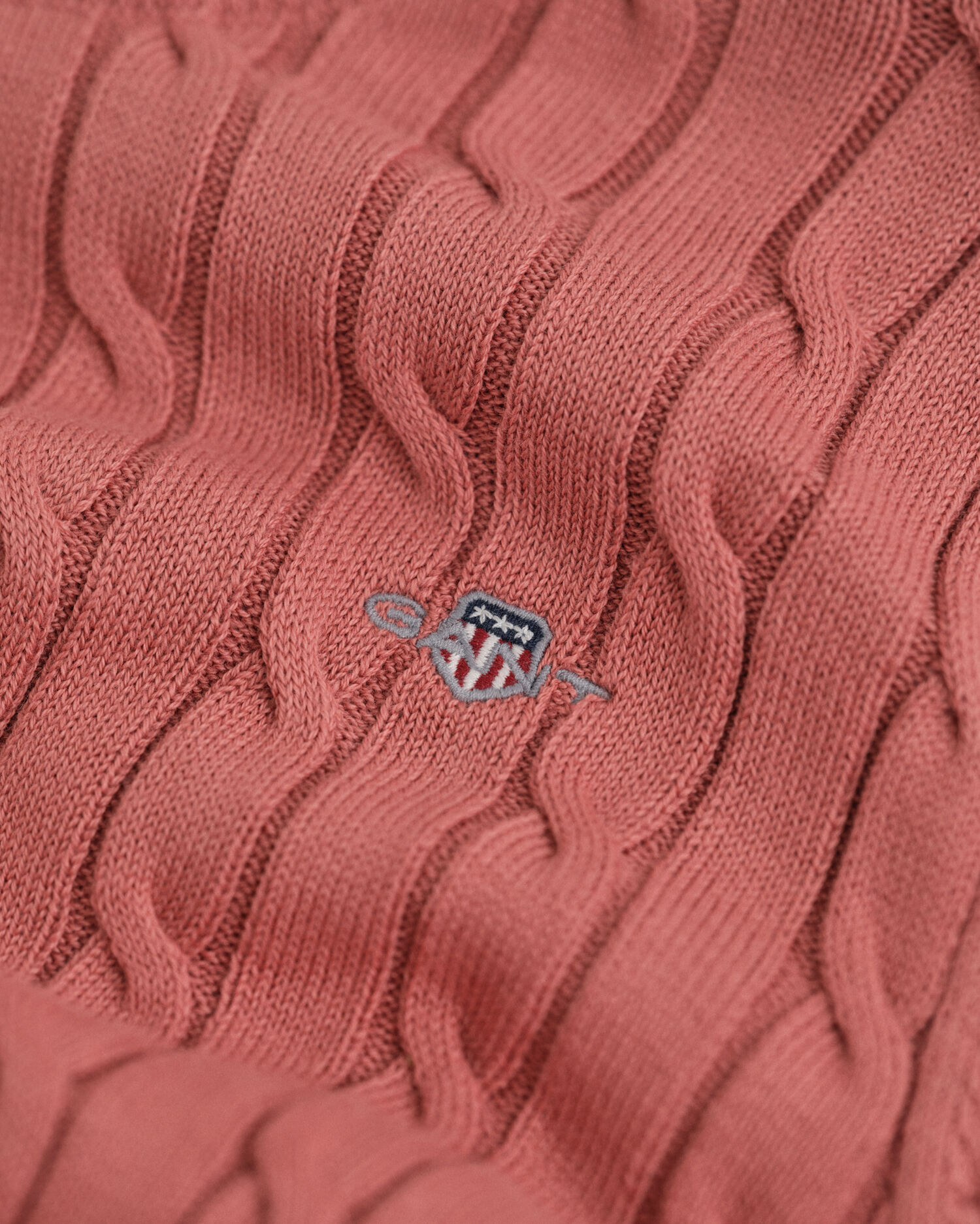 Pull col rond en maille de coton stretch à torsades Ado Fille