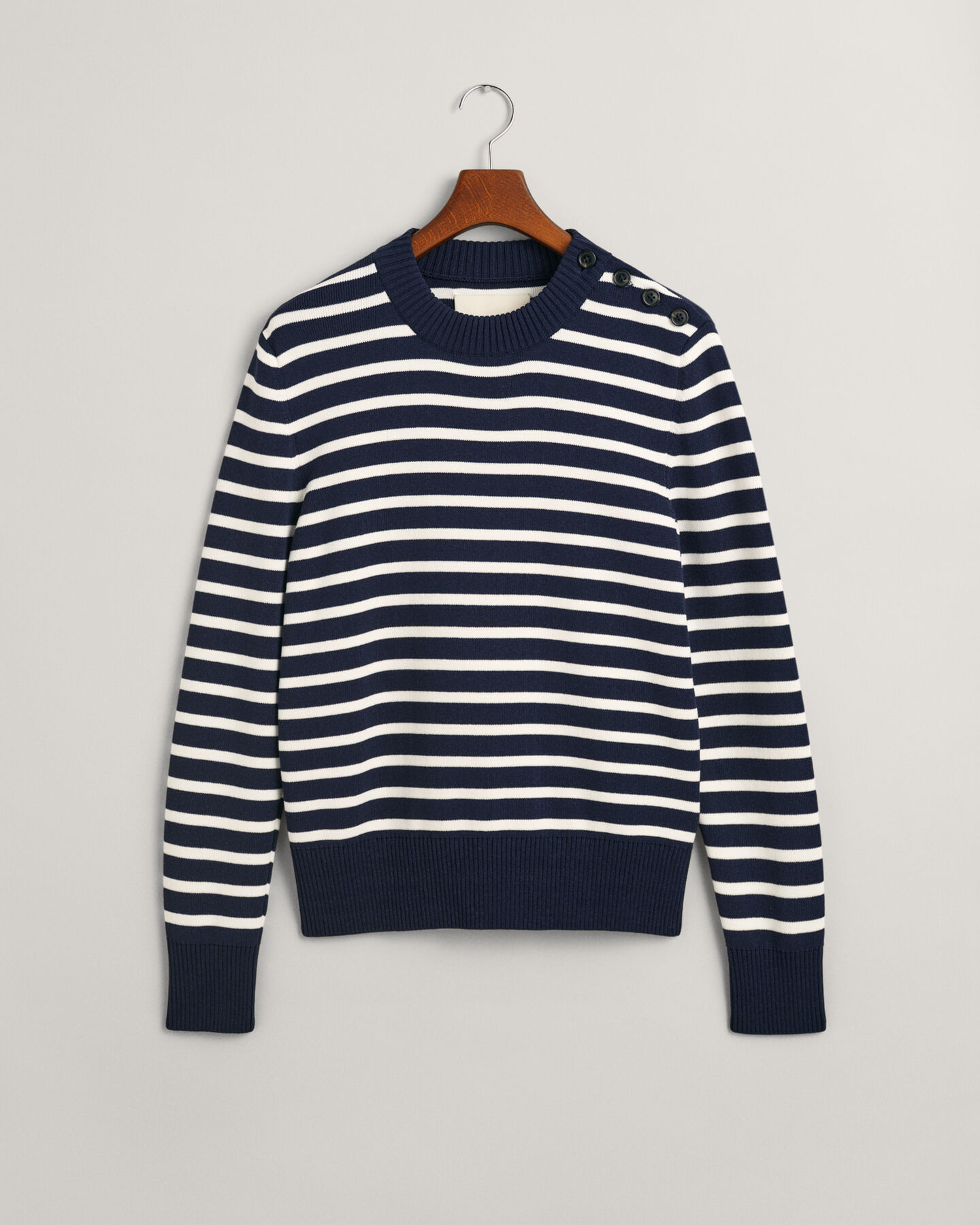 Pull ras du cou en coton Breton Striped Shiny