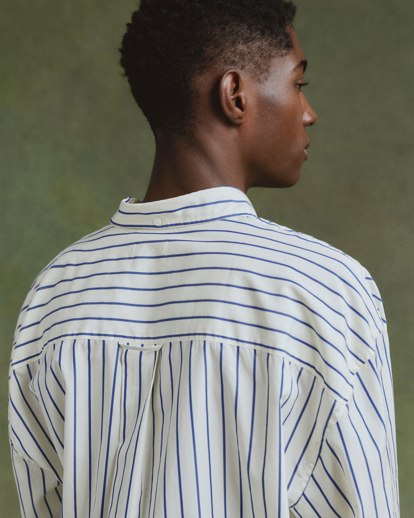 Chemise ultra-ample en popeline &agrave; rayures