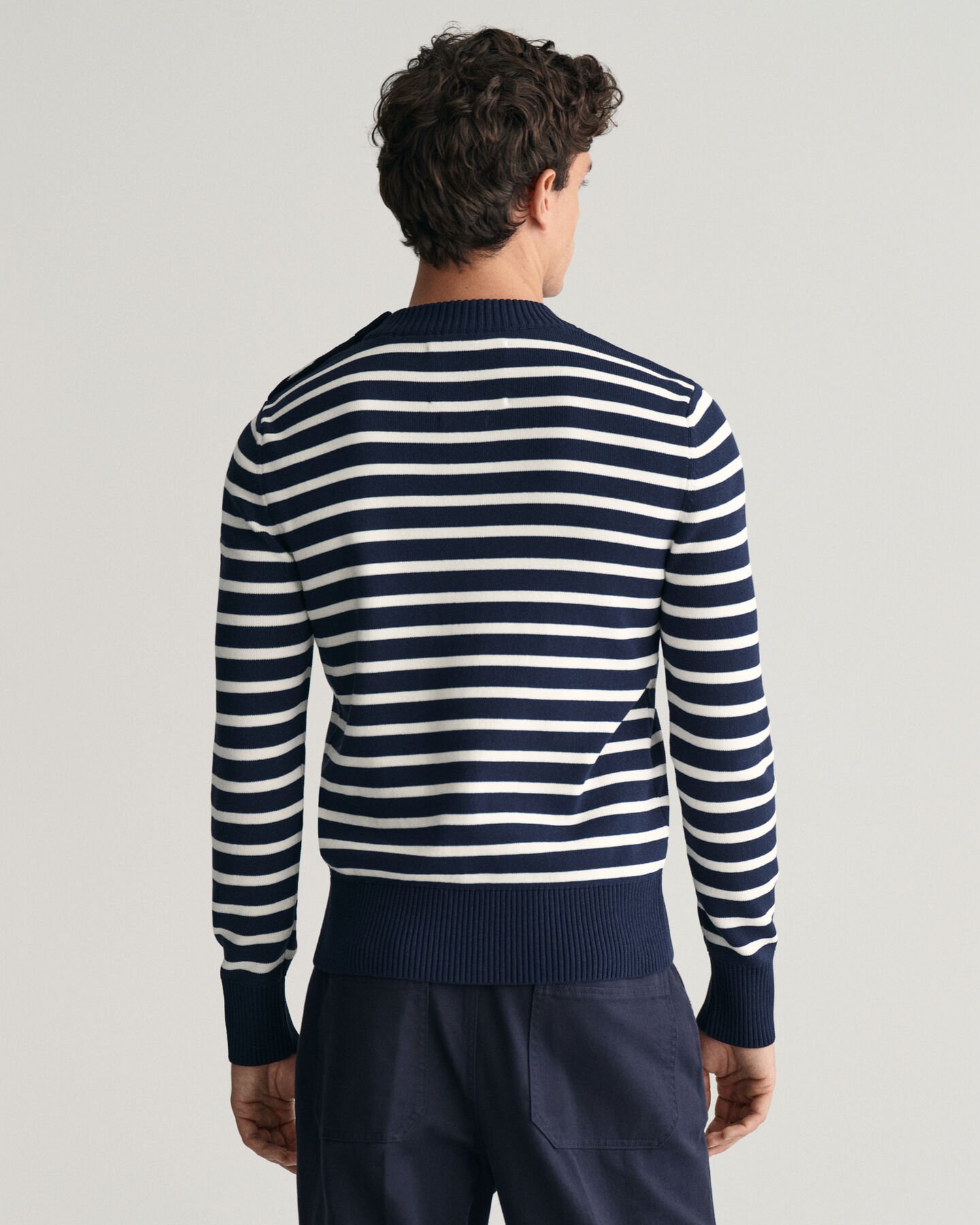 Pull ras du cou en coton Breton Striped Shiny