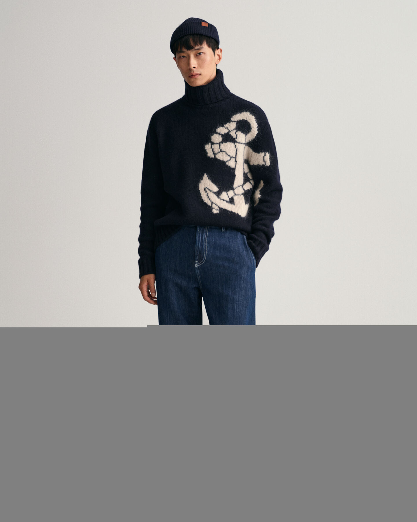 Jean relaxed fit en coton et lin