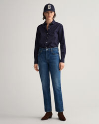 Chemise regular fit en popeline de coton