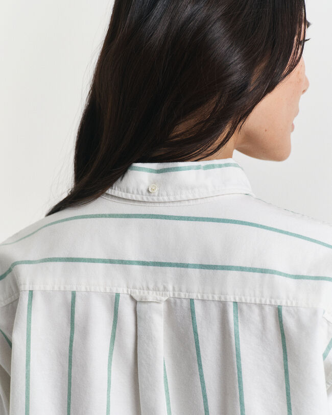 Chemise coupe relaxed classique en coton Oxford à rayures
