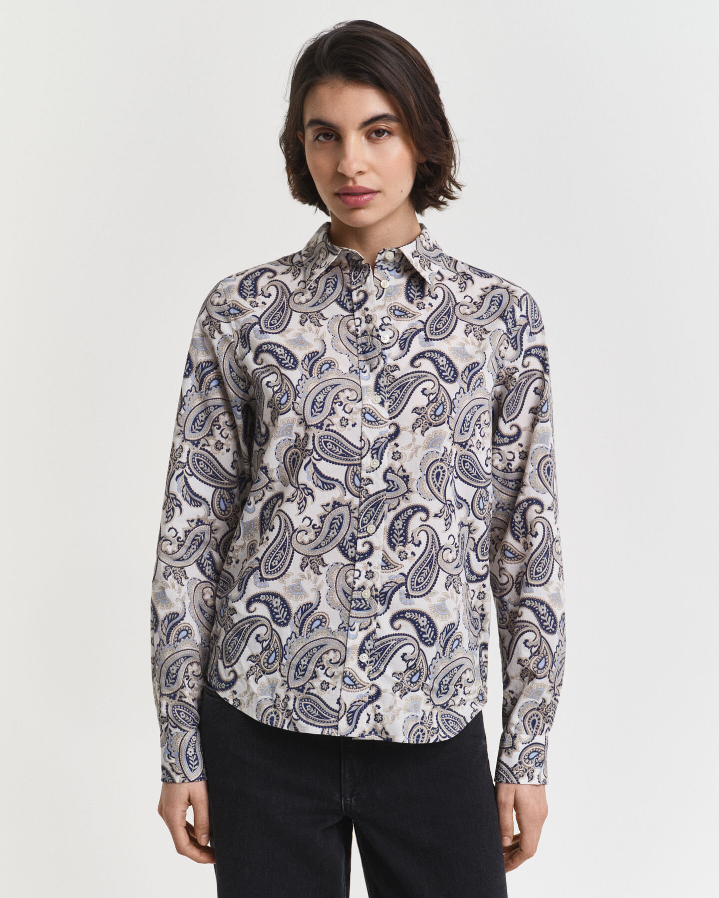 Chemise en voile de coton à motif cachemire