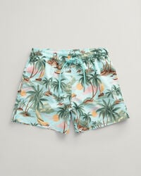 Short de bain &agrave; imprim&eacute; Hawaiian