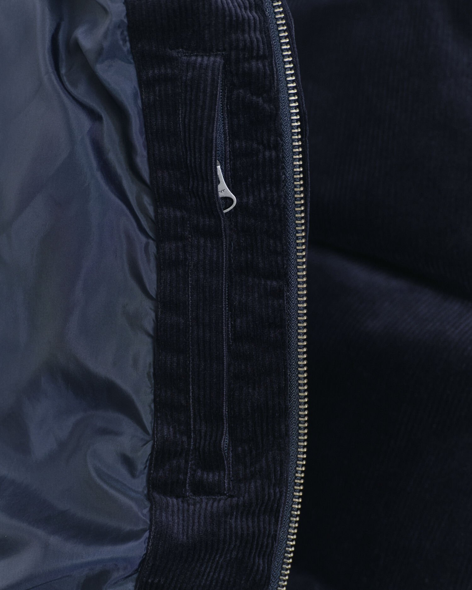 Doudoune en velours côtelé