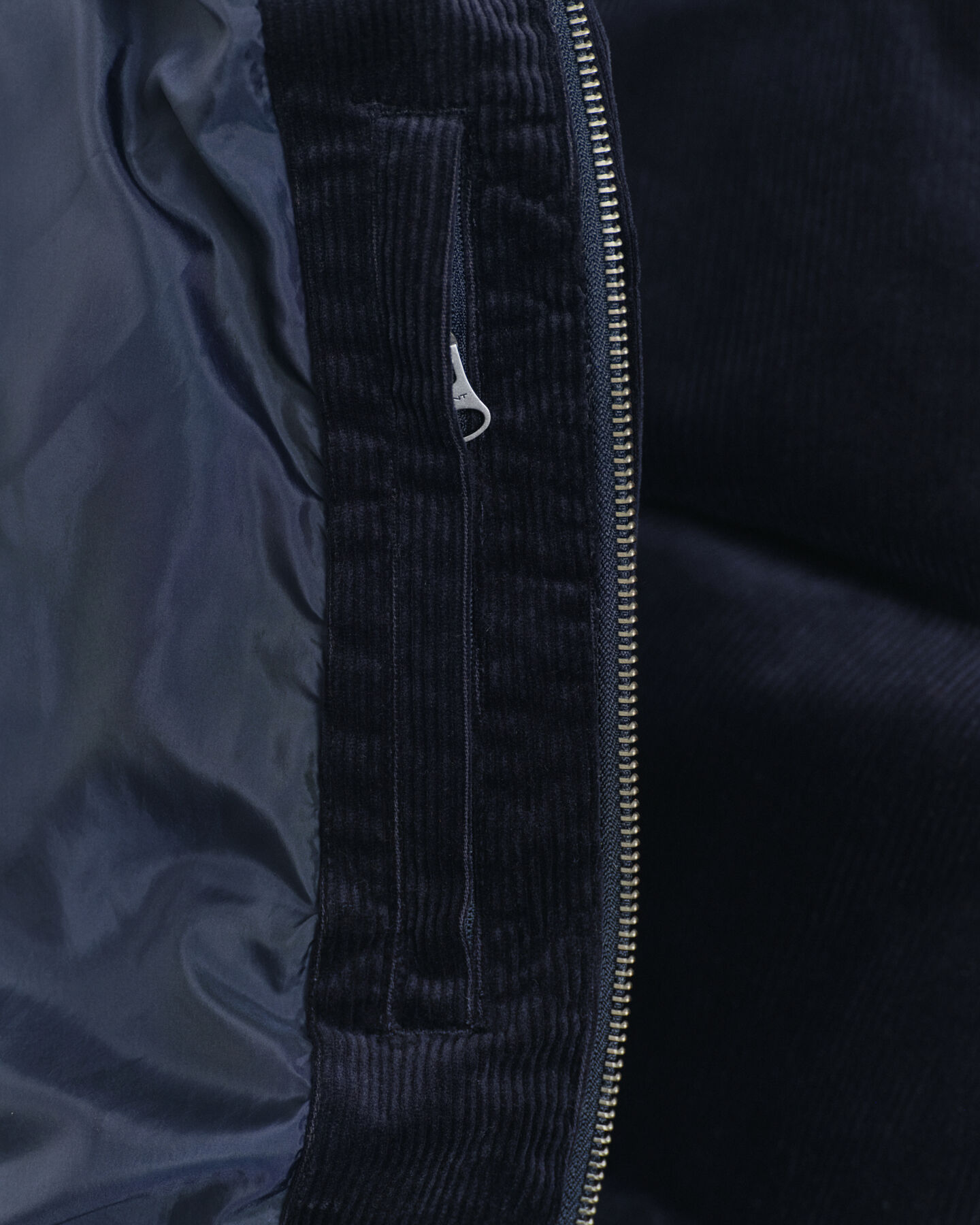 Doudoune en velours côtelé