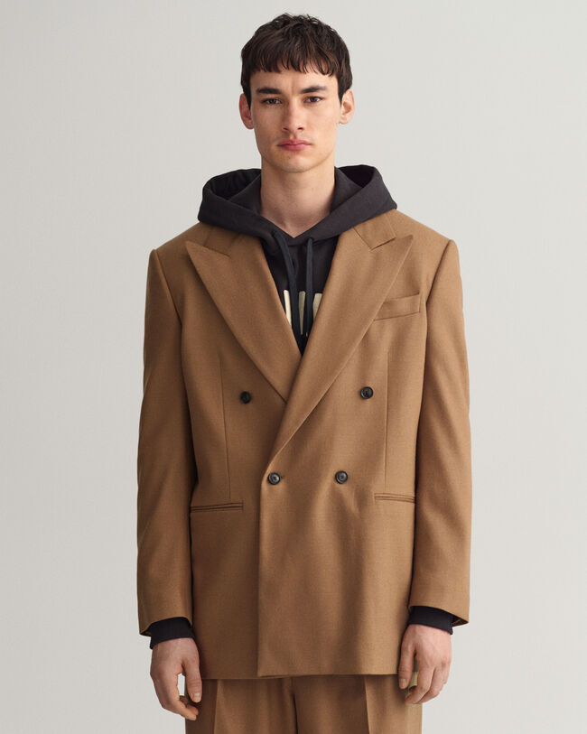 Veste blazer de costume ultra-ample en flanelle