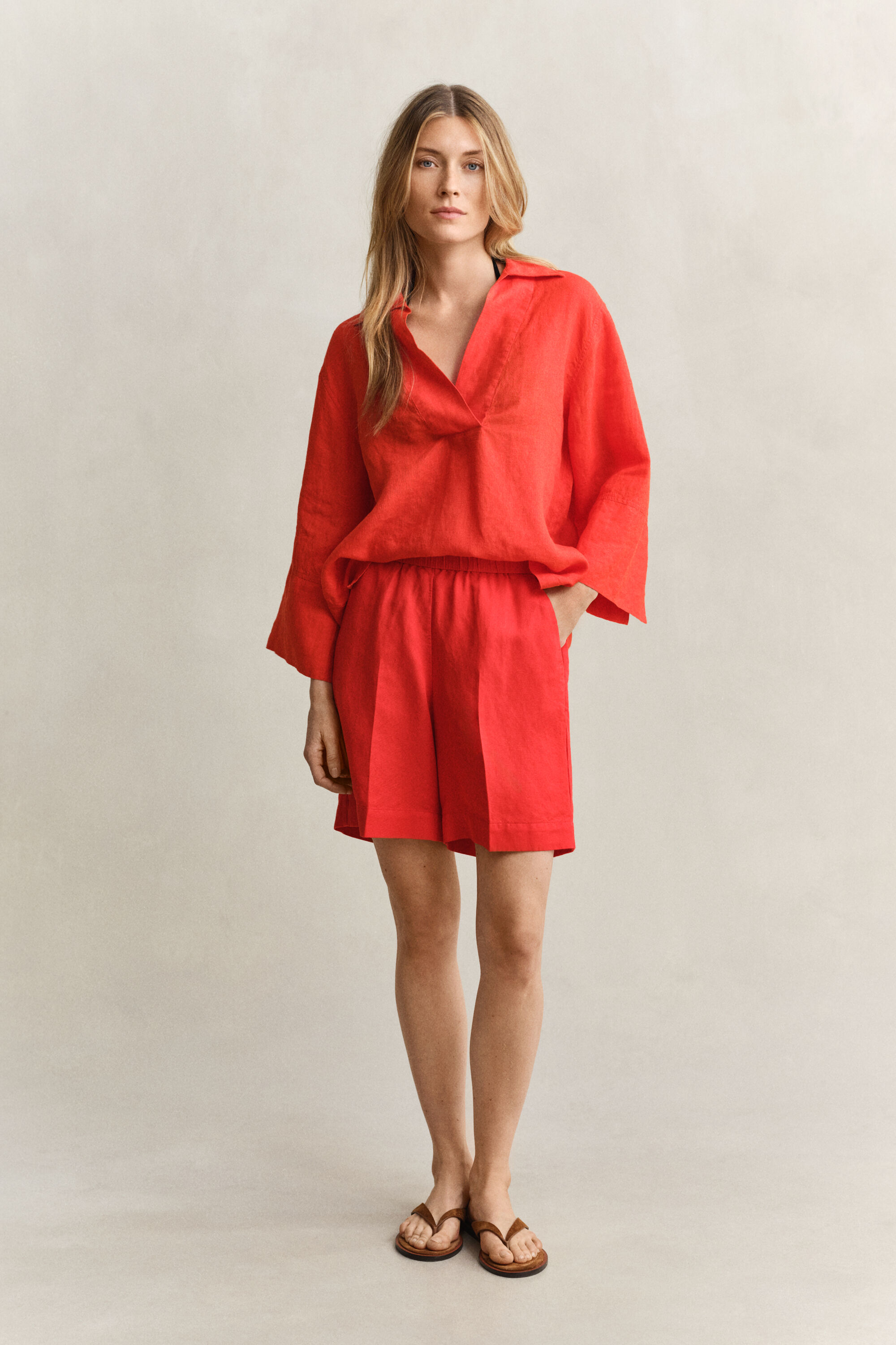 Short en lin mélangé