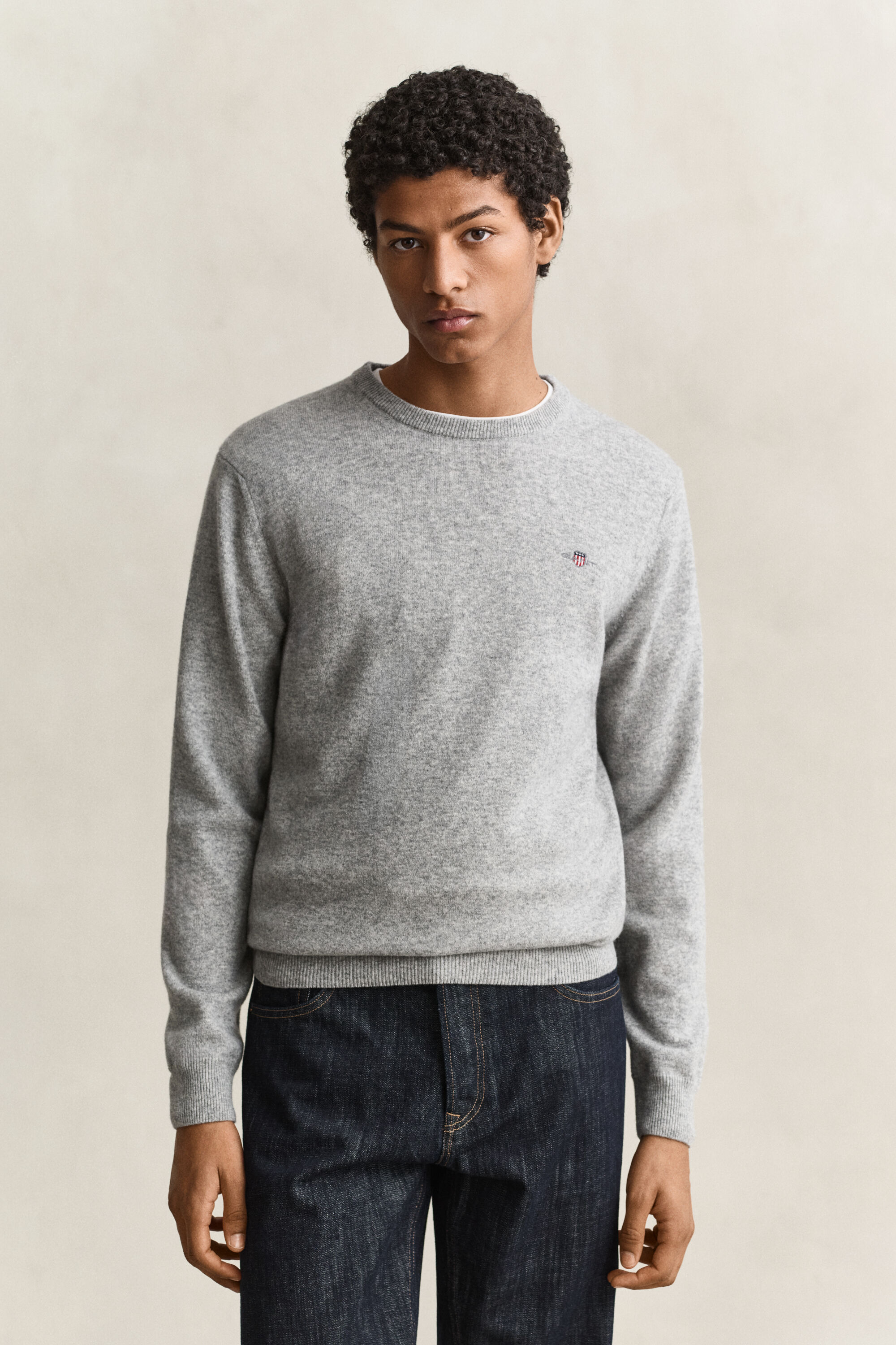 Pull col rond en laine d’agneau