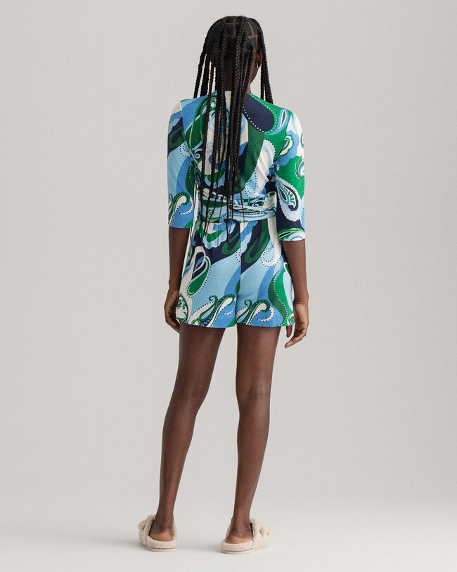 Combishort à motif cachemire