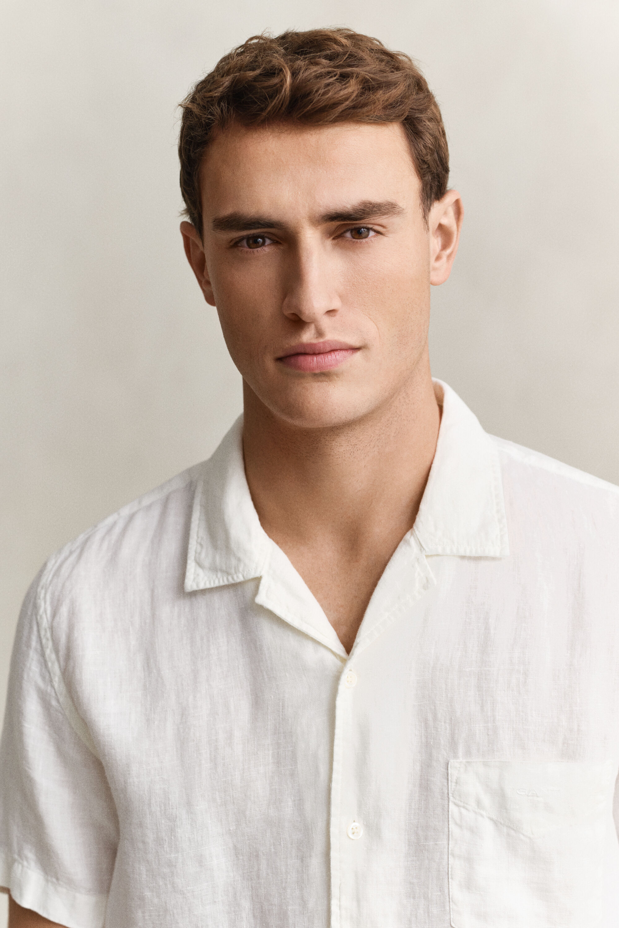 Chemise à manches courtes en lin