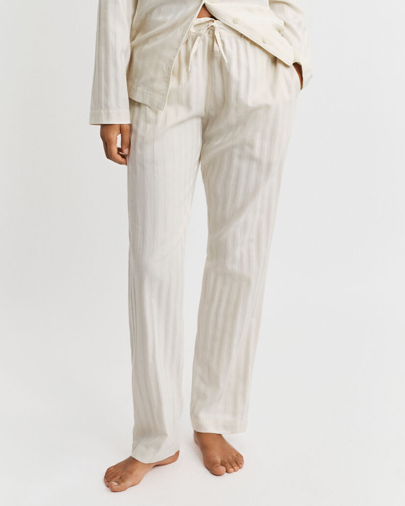 Coffret cadeau pyjama en satin à rayures