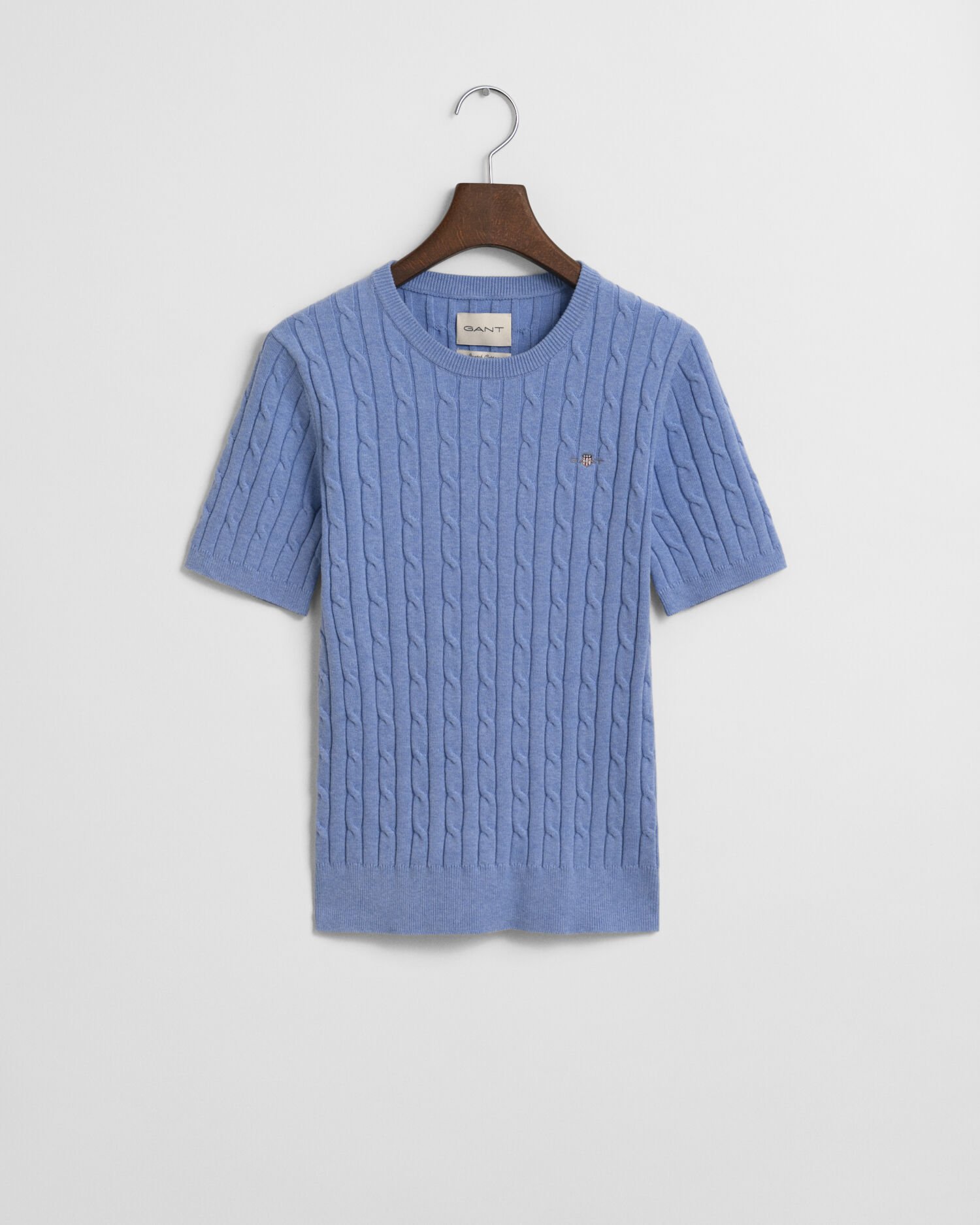 Pull à manches courtes en maille torsadée