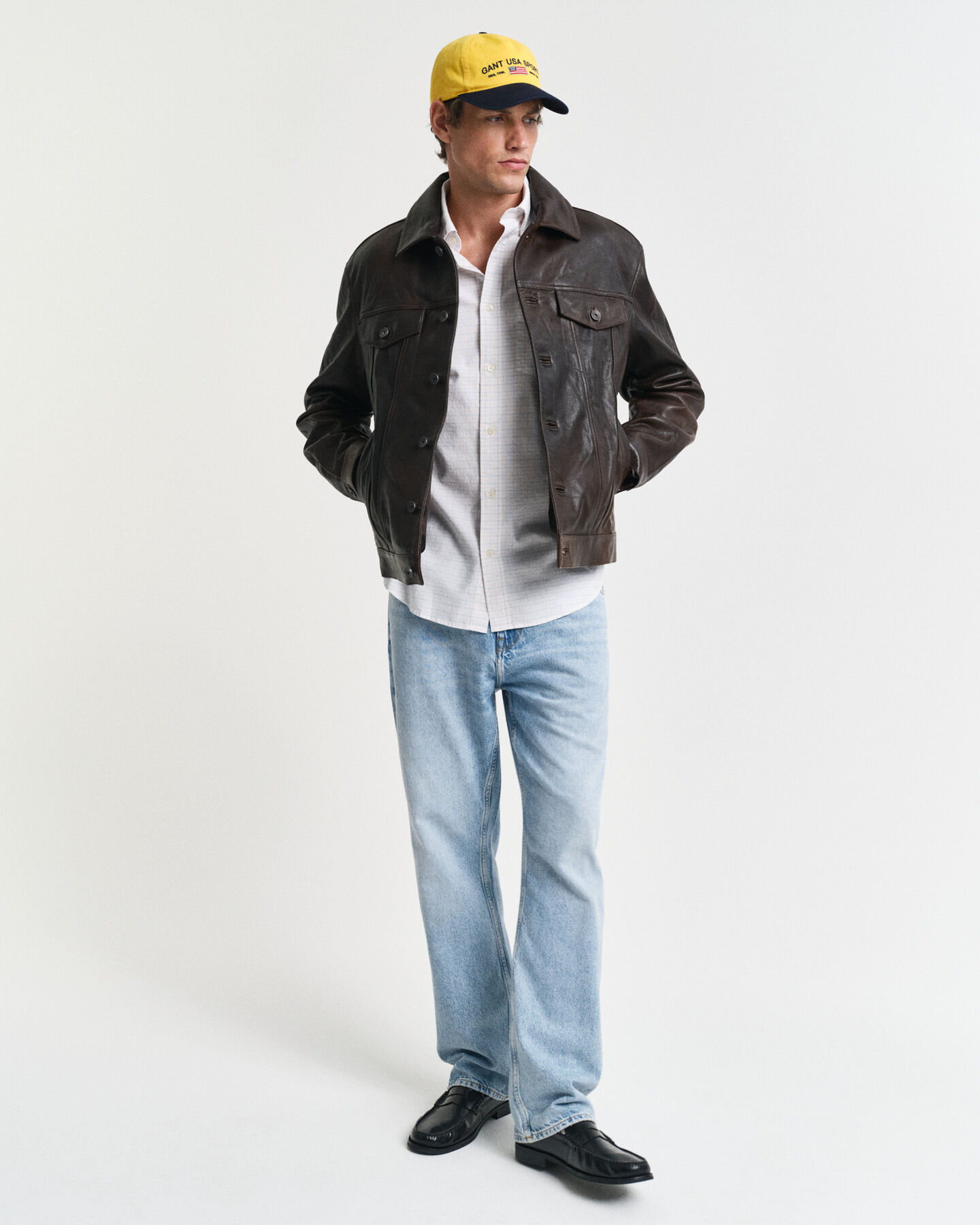 Chemise coupe regular en coton Oxford classique Tattersall